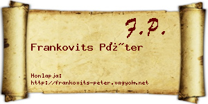 Frankovits Péter névjegykártya